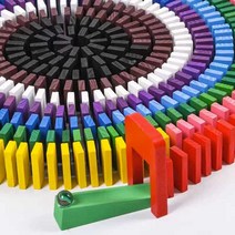 무지개 원목 도미노 칼라 도미노 생활용품 유치원교구, (배럴) 600개 + 코더 + 고급 메커니즘