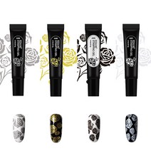 네일아트 간편 선명한 튜브형 스탬핑 젤 8ml 4종, 스탬핑젤-실버