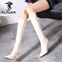 plover가죽롱부츠 여성워커 여자 신발 웨스턴부츠 여성 롱부츠