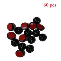 근태 지문인식기 출퇴근 기록기 관리기 자체 접착 자동차 와이어 클립 해결사 운전, 60pcs 라운드