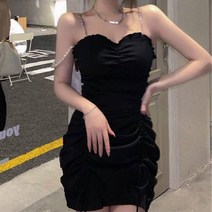 KORELAN 원피스 주름 랩스커트 여 춘하복고 미니멀 스커트 핫스매시 풀집업