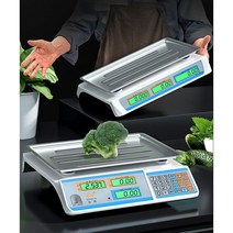 전자저울 30Kg계량 상점 중량 실외 화이트색 베이크 가격표시저울 충전식 상업용 전자식 저울, T12-I12-(수납대 연결 블루투스 음성 제시)현금