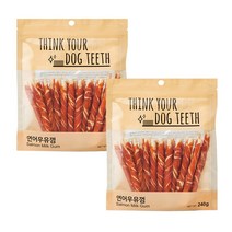 강아지 Think your dog teeth 스틱 연어우유껌 240g 20p, 2개, 연어