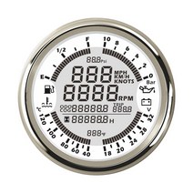 85mm 다기능 게이지 GPS 속도계 타코미터 시간 수온 연료 레벨 5Bar 자동차 차량용 선박 용 10 바 오일 압, 10 24V 10bar-WS