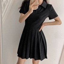 테니스원피스 날씬해보이는 민소매 골프원피스 테니스복 카라 통기성