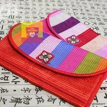 용돈봉투 어버이날 용돈 선물 부모님 전통 누빔지갑, 무지개 카드겸용 지갑-라이트그린