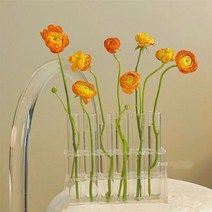 투명 아크릴 꽃병 직사각형 뚜껑 포함 긴 장식 웨딩 파티 데스크탑용, 01 40CM