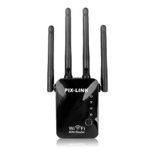 와이파이공유기 LTE라우터 2.4G 무선 와이파이 리피터 300Mbps 와이파이 앰프 신호 장거리 익스텐더 (외부, 01 Black 4 Antenna_01 EU Plug