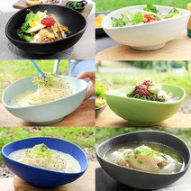 삼계탕 그릇 예쁜 가정용 업소용 비빔밥 국수 우동 라면 그릇 냉면기 특대, 그린