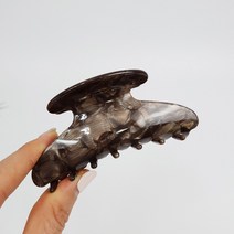 프랑스핀 호피 오로라 9.5 cm 반달 반묶음 미디엄 헤어 집게핀