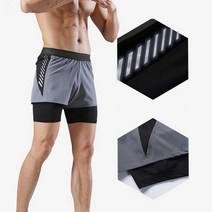 남자 기장 짧은 운동 바지 헬스 마라톤 레깅스 팬츠 남자 지퍼백포켓바지 조깅반바지 일체형타이즈팬츠