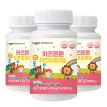 일동생활건강 키즈튼튼 아연 셀레늄, 3병, 60정