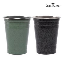 퀸센스 데이세븐 해머톤 스텐컵 430ml 2P, 혼합 2P