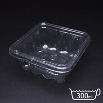 BS 김치용기 식품보관용기 300G 소량 100개 티라미슈 보틀케이크 사각케익 케이스, 1봉