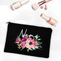 메이크업박스 미니 화장품파우치 미니화장품파우치 화장품미니파우치개인 맞춤 이름 DIY 웨딩 파티 캔버스