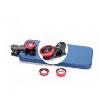 스마트폰 핸드폰 광각어안 렌즈 광각 어안 접사 셀카, 레드