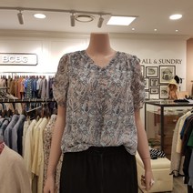 BCBG [올앤선드리] 브이넥 쉬폰 블라우스*케츠BL-A1M5B439