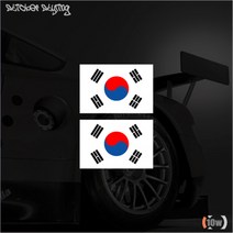 10w 태극기 스티커, 110 mmⅩ72 mm