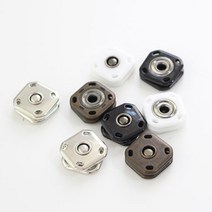 자투리 2쌍19mm 사각플라스틱스냅단추 택1, 2쌍19mm 사각플라스틱스냅단추 블랙