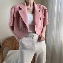빨강몽키 rm9296 여성 여름 린넨 숏 자켓