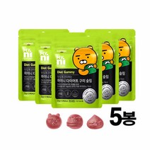 마이니 다이어트 구미 슬림 가르시니아 와일드망고 풋사과 추출물 hca 체지방감소 복부지방 뱃살 건강기능식품, 1세트, 5봉