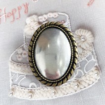 후야몰/꽈배기 타원 브로치-소-신주 만들기 반제품 퀼트/프랑스자수-DIY, HF62-꽈배기타원브로치 소-신주