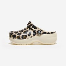 크록스 클래식 플랫폼 애니멀리믹스 클로그 여성 BONE LEOPARD 샌들 슬리퍼 국내매장판