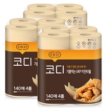 코디 기름먹는 UKP 키친타월 140매 4입, 4롤, 3팩