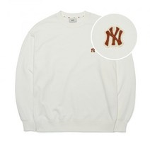 MLB 베이직 스몰로고 오버핏 맨투맨 NY Ivory