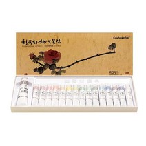 번지는 효과 좋은 한국화 채색물감 16색 인체무해