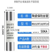 빠른 송풍 세라믹 퓨즈 380V 500V 0.5A 1A 2A 3A 4A 5A 6A 8A RO15 RT18 RT14 10*38mm 100 개, 09 10A