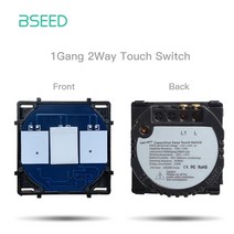 BSEED 벽 터치 스위치 EU 표준 1/240 갱 기능 부품 AC110 ~ V 조명 유리 패널 없음, 01 1 Gang 2 Way_01 EU 표준