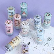아이코닉 다이어리 스탬프 (다꾸 꾸미기 칭찬 캐릭터 만년 자동 도장), 10 토닥 토닥