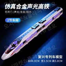 고속 철도 지하철 기차 모형 합금 다이캐스트 모형 디오라마, 레드