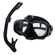 전문 수중 다이빙 마스크 스쿠버 다이빙 고글은 gopro 소형 스포츠 카메라 all-dry 다이빙 안경에 적합합니다., 모두 검은 색