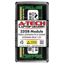 A-Tech 32GB RAM 교체용 삼성 M471A4G43AB1-CWE | DDR4 3200MHz PC4-25600 2Rx8 1.2V SODIMM 260핀 메모리 모듈