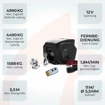 미니전동윈치 자동차윈치 차량윈치 선박용 12v 2000lbs 무선 전기 윈치, 없음