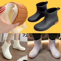 남자 여자 미끄럼방지 선상 낚시장화 작업 반장화 고무 발목장화 짧은 농사장화 방수 작업용 텃밭 농사용, 그레이/230mm