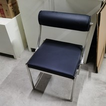 인테리어 미드센츄리 모던 의자 카페 식탁 의자, Type B 스테인레스 스틸 + 블랙 가죽