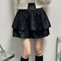셀러허브 패션 [어반밤] 캉캉 프릴 뒷밴딩 새틴 미니 스커트