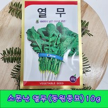 (샤인 몰) 소문난 열무씨앗/ 종자 10g 1개 무료배송/재배폭이 넓은 다수성 품종/동원종묘