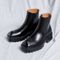 Z3JC 코뿔소 뿔 워커 맨 ins 첼시 라이더 통굽 미들부츠 물결