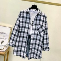 여자 셔츠 브랜드 스트라이프 오버핏 여름 청 코디 남방 체크 크롭 블라우스 화이트 흰 연보라