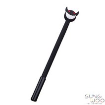 블랙데빌볼펜 0.5mm 중성 캐릭터볼펜, 레드