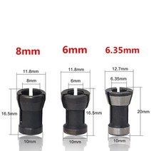 10mm-6mm 및 6.35mm 및 8mm 목공 라우터 비트 조각 기계 목재 밀링 커터 목공 밀링 커터 척, [04] 3pcs