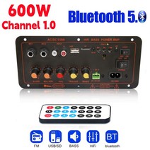 600w 블루투스 5.0 mp3 증폭기 보드 12v 24v 듀얼 마이크 앰프 모듈 usb tf fm 자동차 음악 서브 우퍼 용 무손실 저음 사운드, 나는 플러그를 꽂는다, d100 200w 증폭기