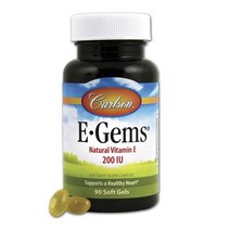 칼슨랩스 Carlson Labs E-젬스 내추럴 비타민 E 200IU 소프트 젤, 90개입 × 1개