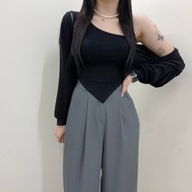 VANANA2 국내제작 여성 찰랑 유니크 언발 나시 볼레로 가디건 투피스 SET