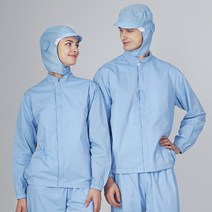 워크라인 이지 긴팔 TC32수 HACCP 이지밴드 식품 급식 위생복 자켓/블루, 2XL