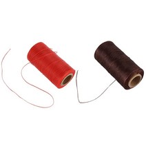 2 롤 260m 150D 1mm 가죽 재봉 왁스 왁스 실 손 바늘 코드 공예 DIY 새 빨간색 및 빛 갈색, 하나, 빨간색 & 라이트 브라운